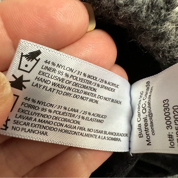 Bula Gray Chunky Wool Blend Knit Hat with Pom - Picture 8 of 10